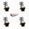 Service Caster 2 Inch Windsor Antique Ball Caster with Brake - Side Mount Bracket -SCC, 4PK SCC-GR01S20-POS-WA-SLB-716-4-CB180-4 - alternate 2